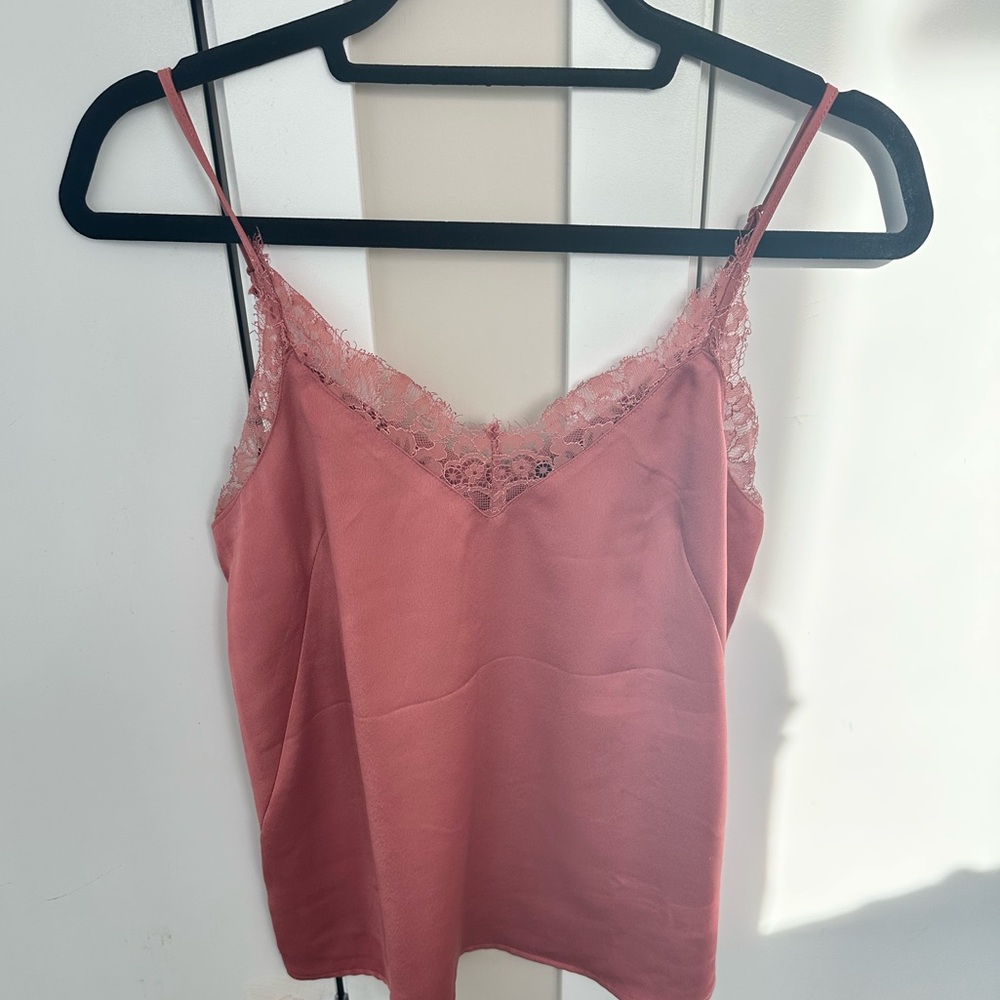 Dynamite Dusty Rose Lace Cami Top